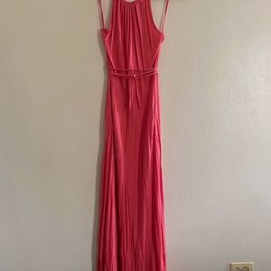 The Gap Panel Maxi Dress Coral Orange XS
